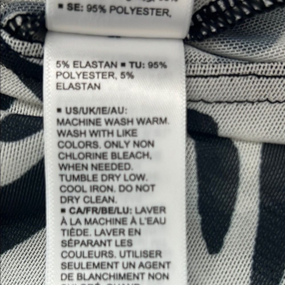 Terea Black & White Zebra Print Sleeveless Mesh Bodysuit Size XL New with Tag - Picture 8 of 8